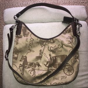 Coach Signature horse & carriage handbag